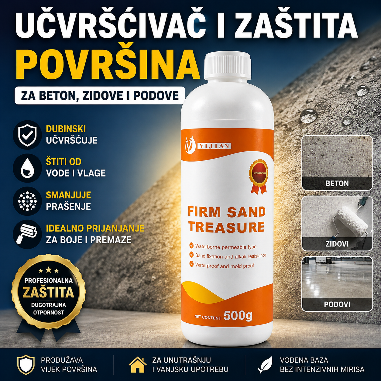 Sredsto za Fiksiranje Pjeska i Zaštita Površina