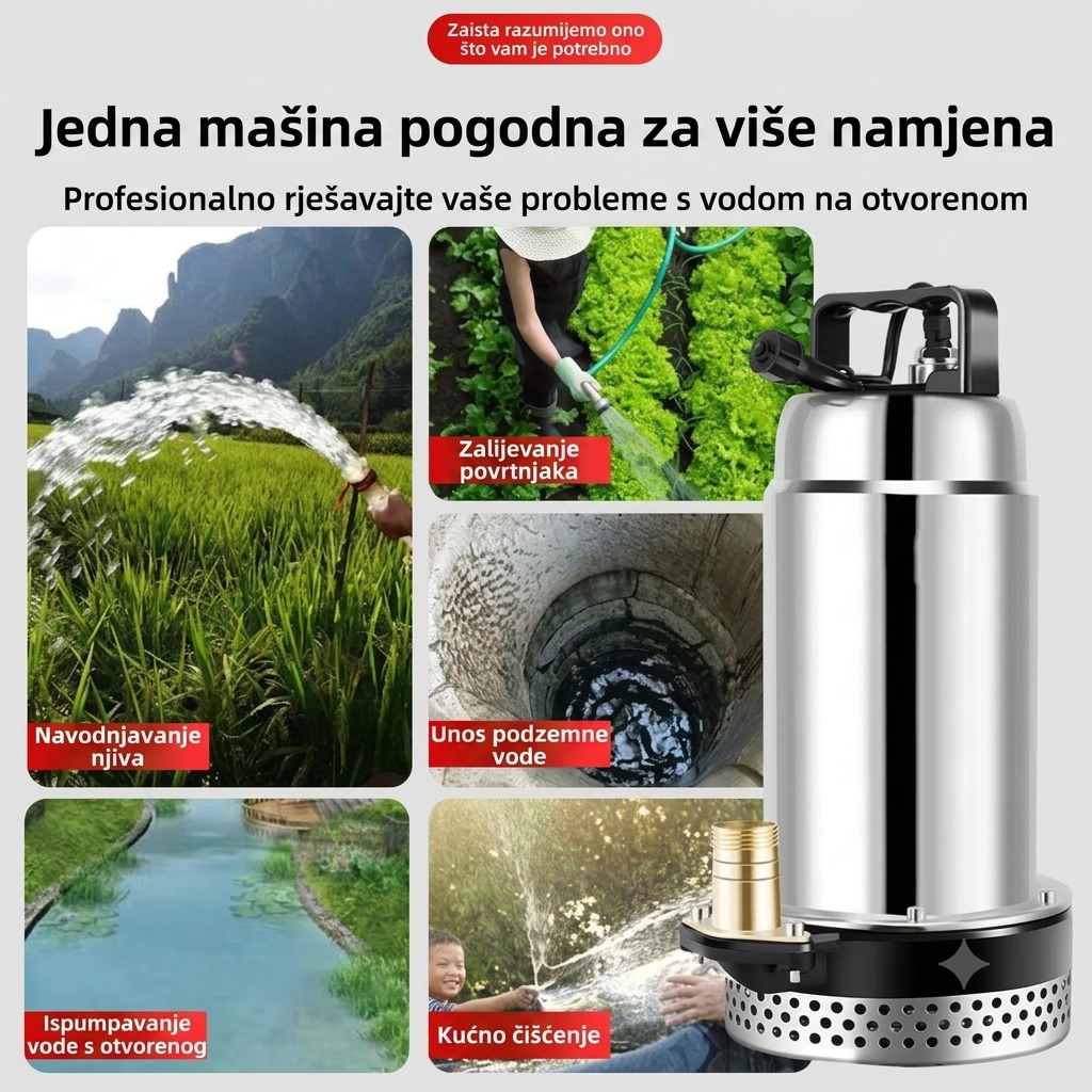 Bežična Potopna Pumpa 200W sa Daljinskim Upravljačem