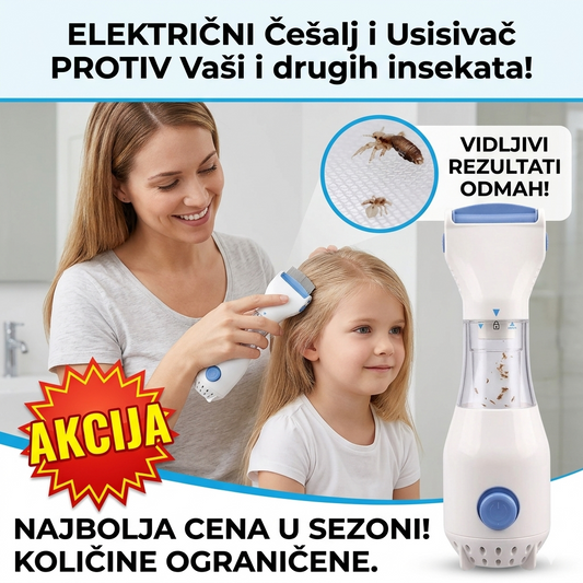 ELEKTRIČNI Češalj i Usisivač PROTIV Vaši i drugih insekata!