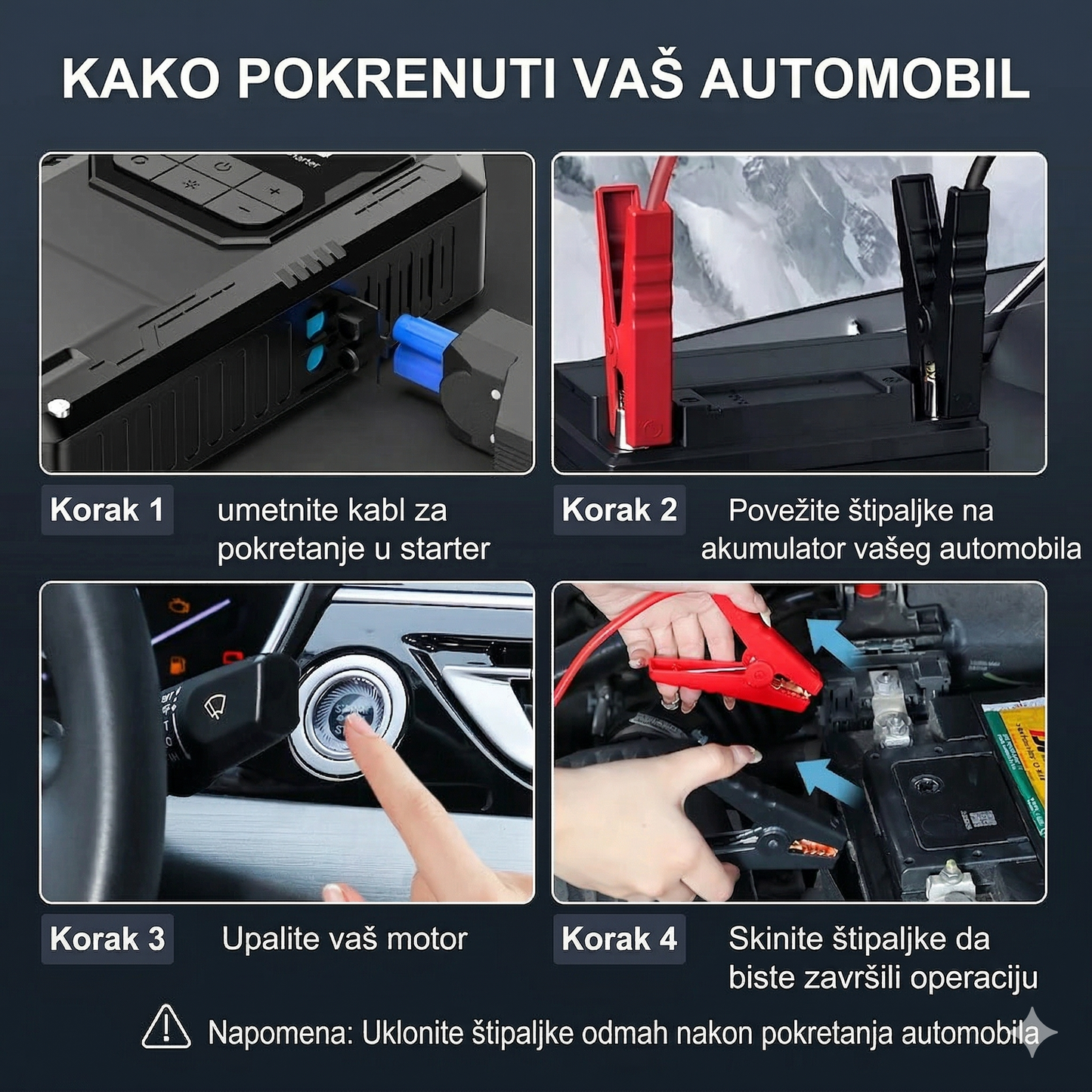4u1 Starter + Kompresor + PowerBank + Lampa (2500A)